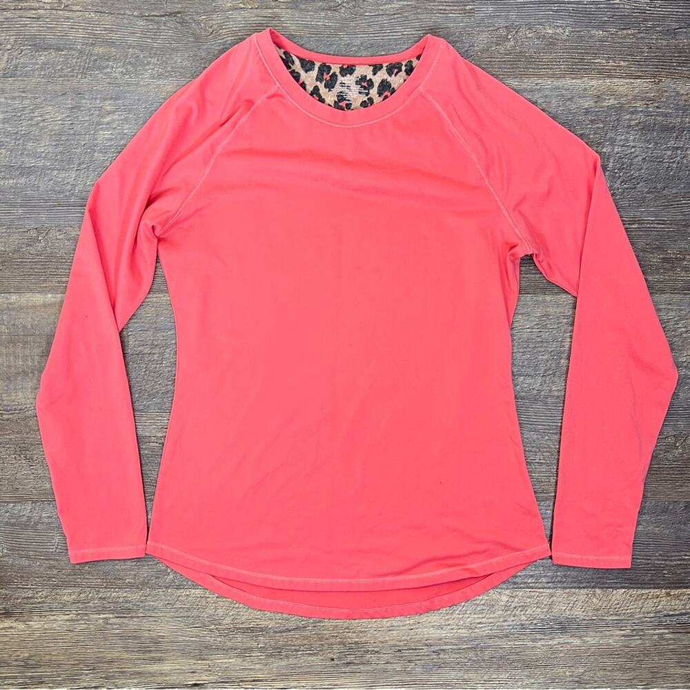 Cuddl Duds Coral Long Sleeve Top Sweatshirt size Medium M B167